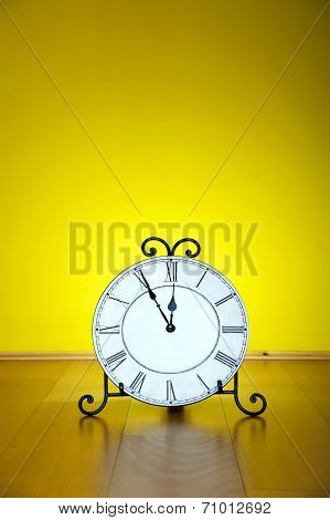 Old Antique Wall Clock Isolated