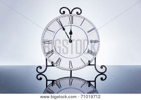Old Antique Wall Clock Isolated