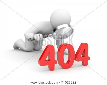 3d man analyzes error on site