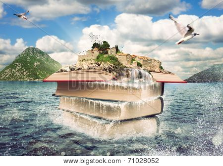 Books with a nice island on the top