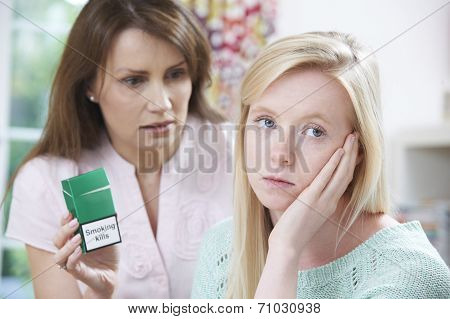 Mother Confronting Daughter Over Dangers Of Smoking