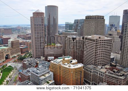 Boston Financial District Skyline, USA