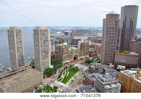 Boston Financial District Skyline, USA