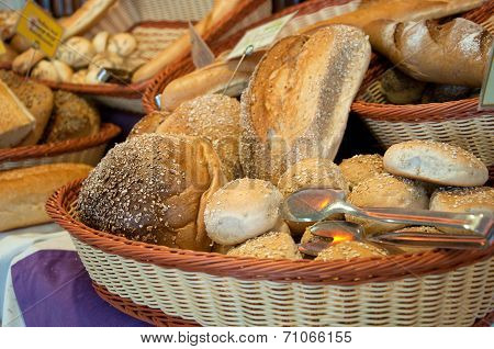 A Delicious Fresh Bread In The Shop