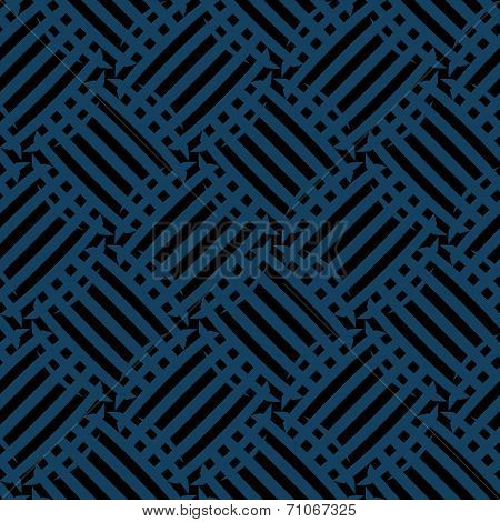 Vector Seamless Pattern - Diagonal Blue And Black Abstract Background