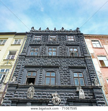 Black House On The Market Square Of Lviv, Ukraine