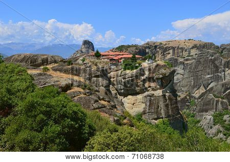 Meteora Monasteries on the rocks.