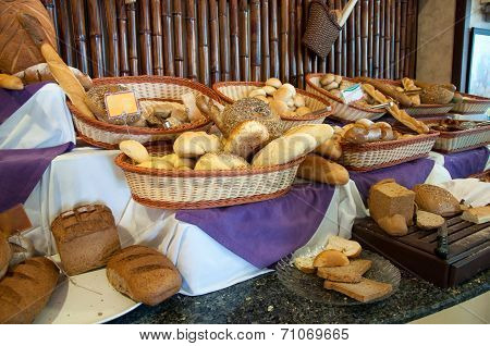 A Delicious Fresh Bread In The Shop