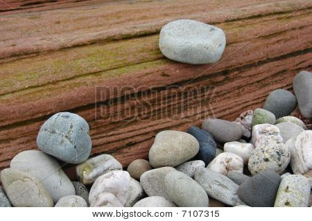 Småsten på sandsten