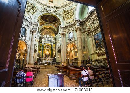 Main Altar Of Baroque Church Santa Maria Della Vita