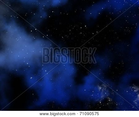 Abstract space background with nebula and stars