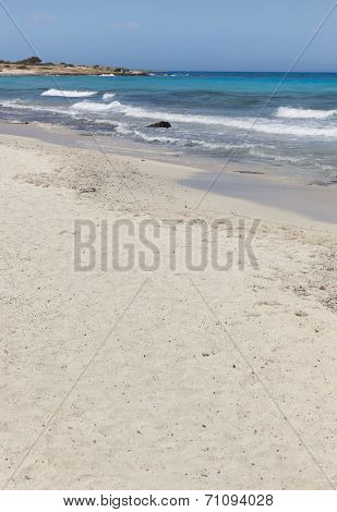 Chrysi Island Beach Near Crete. Greece