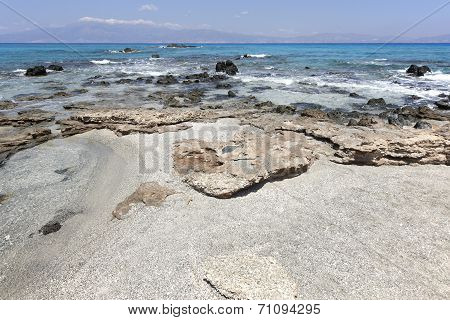 Chrysi Island Beach Near Crete. Greece