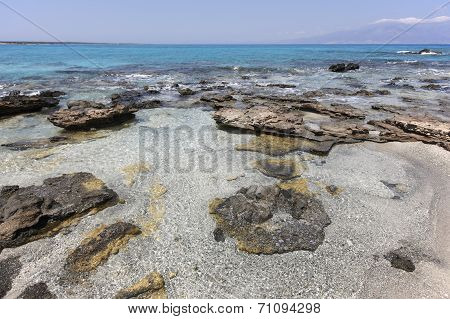 Chrysi Island Beach Near Crete. Greece