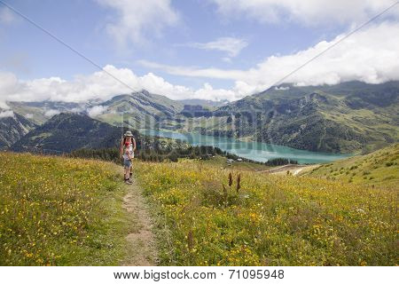 Hiking Near Lac De Roselend In The Beaufortain