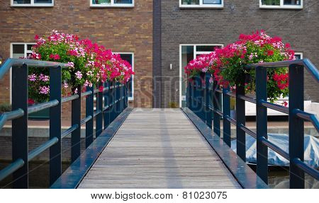 Flowers On Bridge