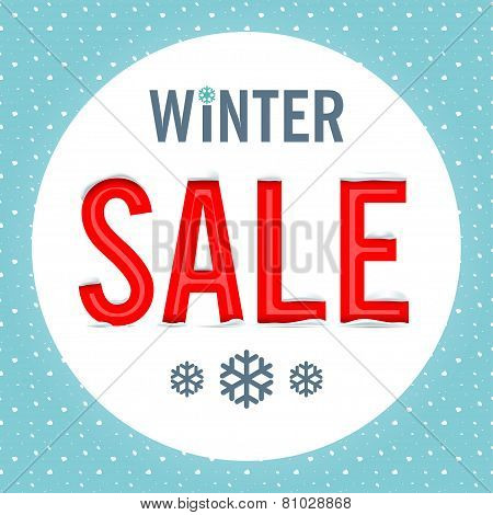 Vector. Winter sale.