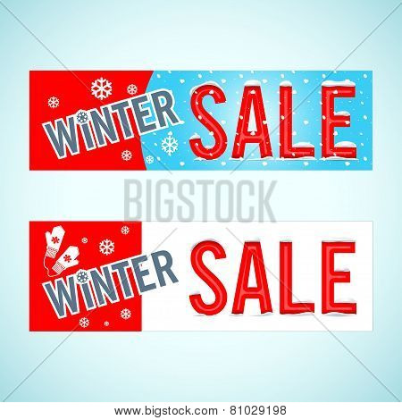 Vector. Winter sale.