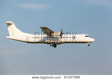 White Passenger Turboprop Aircraft