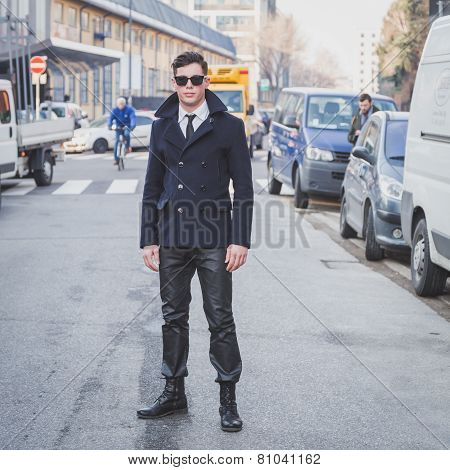 People Outside Dirk Bikkembergs Fashion Show Building For Milan Men's Fashion Week 2015