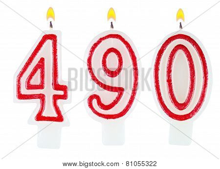 Candles Number Four Hundred Ninety