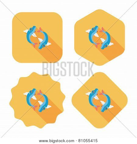 Chinese New Year Flat Icon With Long Shadow,eps10, Chinese Decoration Means 