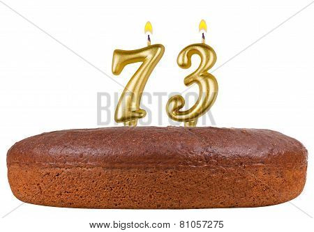 Birthday Cake Candles Number 73 Isolated