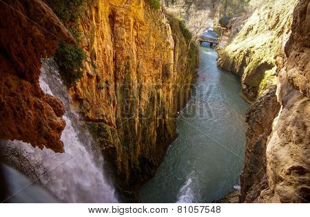 Waterfalls At Monasterio De Piedra, Zaragoza, Aragon, Spain