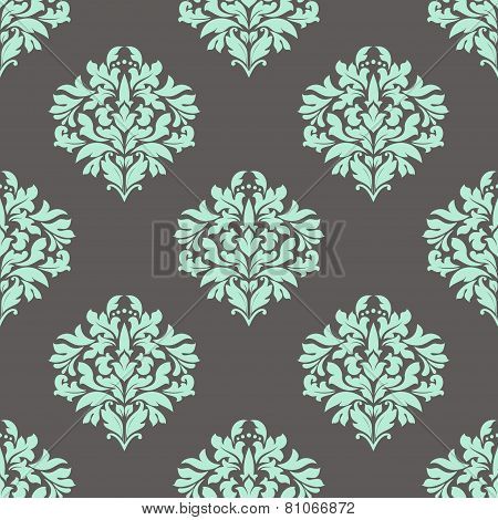 Seamless leaves composition in damask pattern
