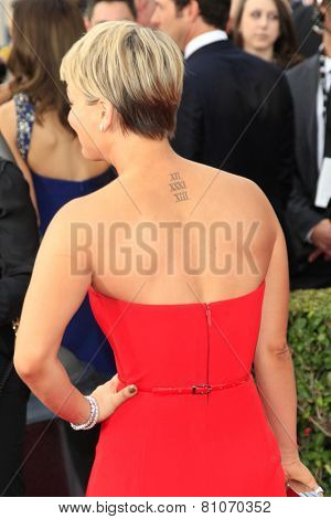 LOS ANGELES - JAN 25:  Kaley Cucoo-Sweeting at the 2015 Screen Actor Guild Awards at the Shrine Auditorium on January 25, 2015 in Los Angeles, CA