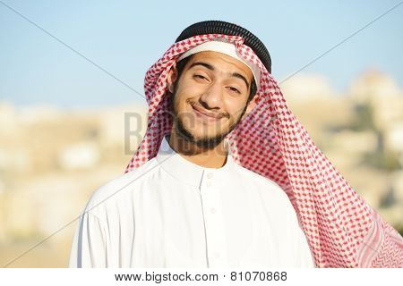 Positive Middle eastern young guy