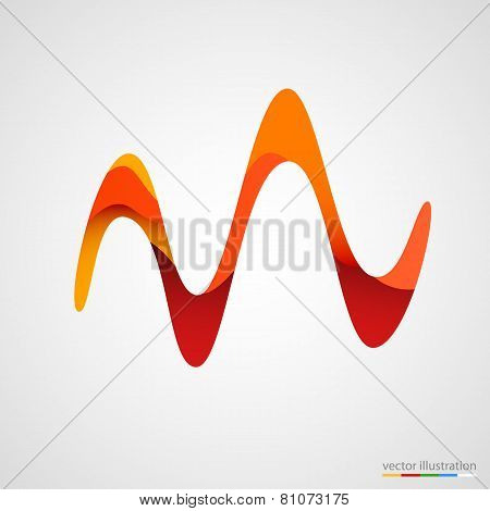 Business Wave Corporate Decoration Element. Vector