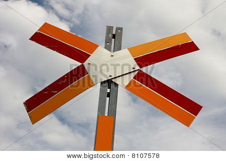 railroad crossing sign