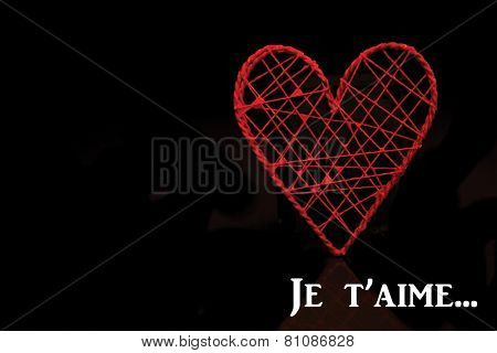 Red heart shaped ornamental box against valentines love hearts