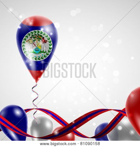 Flag of Belize on balloon