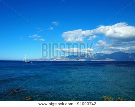 Greece, Crete - A View Of The Gulf Of Mirabello.