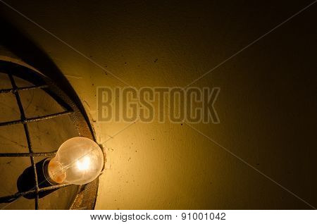 lamp in the dark