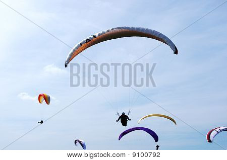 Parapente parachutisme à l'air