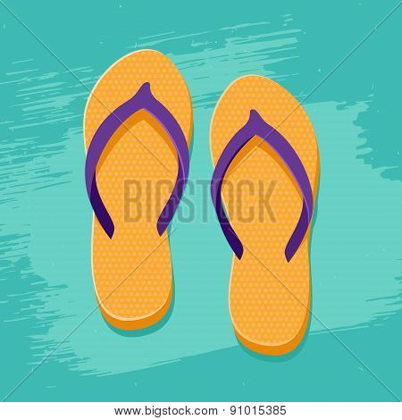 Orange Flip Flops