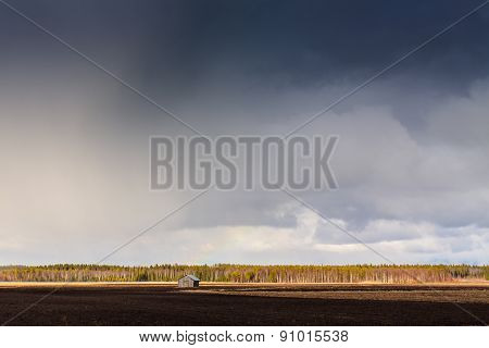 Rain And Sun Over The Fields
