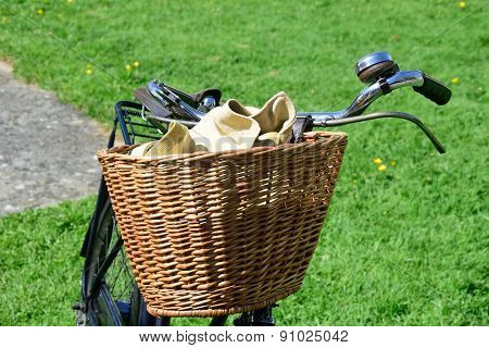Vintage bicycle basket