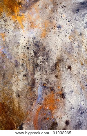 Abstract Color Backgrounds, Painting Colage With Spots, Rust Structure.