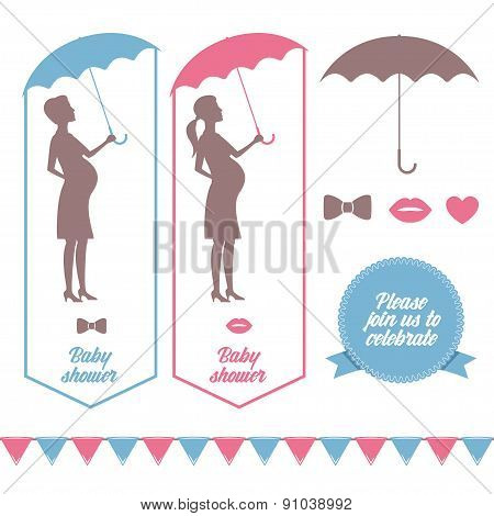 Baby shower design elements