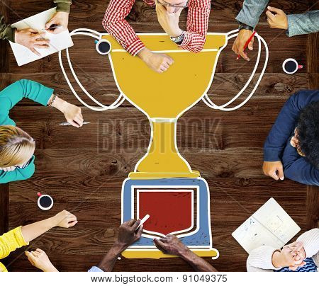 Motivation Trophy Success Winning Reward Prize Concept