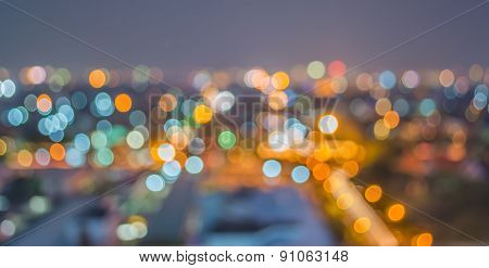 Blur Lighhts From Chiang Mai, Thailand For Background Usage.