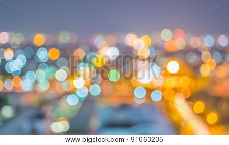 Blur Lighhts From Chiang Mai, Thailand For Background Usage.