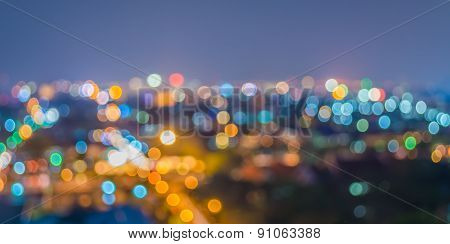 Blur Lighhts From Chiang Mai, Thailand For Background Usage.