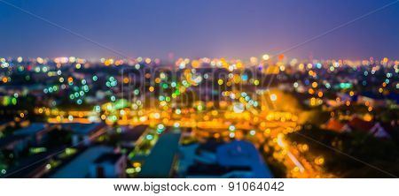 Blur Lighhts From Chiang Mai, Thailand For Background Usage.