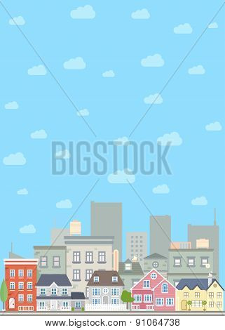 Flat Cityscape Background