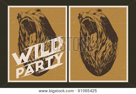 Wild Party Invitation Template.